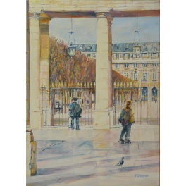 patinage dans la cour d' honneur du jardin du Palais Royal patinage dans la cour d' honneur du jardin du Palais Royal